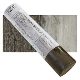 R&F Pigment Stick - Raw Umber, 188 ml stick and swatch