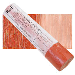 R&F Pigment Stick - Sanguine Earth Medium, 188 ml stick and swatch