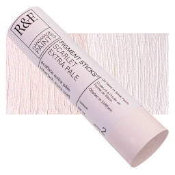 R&F Pigment Stick - Scarlet Extra Pale, 100 ml stick and swatch