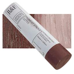 R&F Pigment Stick - Sepia, 100 ml stick and swatch