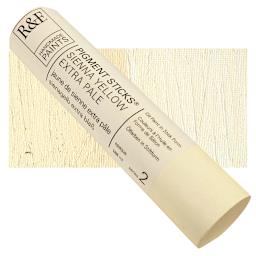 R&F Pigment Stick - Sienna Yellow Extra Pale, 188 ml stick and swatch