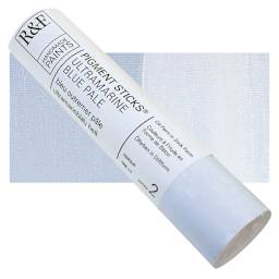 R&F Pigment Stick - Ultramarine Blue Pale, 188 ml stick and swatch