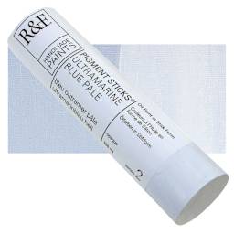 R&F Pigment Stick - Ultramarine Blue Pale, 100 ml stick and swatch