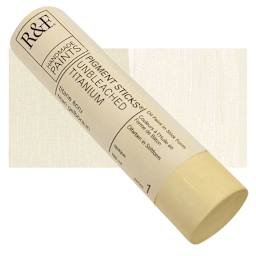 R&F Pigment Stick - Unbleached Titanium, 100 ml stick and swatch