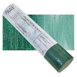 R&F Pigment Stick - Viridian, 188 ml stick and swatch