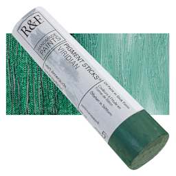 R&F Pigment Stick - Viridian, 100 ml stick and swatch