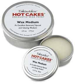 Enkaustikos Wax Medium - Top view of two tins with one open