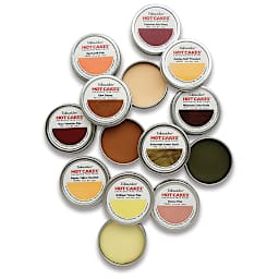 Enkaustikos Hot Cakes Encaustic Paint - Set of 12, Extended Portrait Colors, 45 ml tins