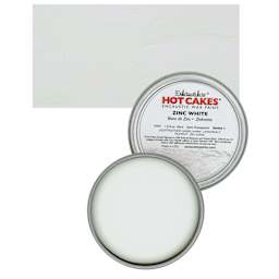 Enkaustikos Hot Cakes Encaustic Wax Paint - Zinc White, 45 ml Tin and swatch