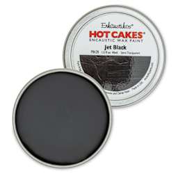 Enkaustikos Hot Cakes Encaustic Paint - Jet Black, 45 ml Tin