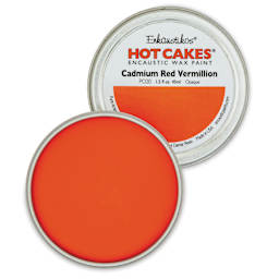 Enkaustikos Hot Cakes Encaustic Paint - Cadmium Red Vermilion, 45 ml tin