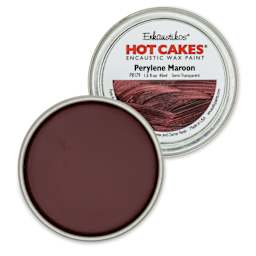 Enkaustikos Hot Cakes Encaustic Paint - Perylene Maroon, 45 ml tin
