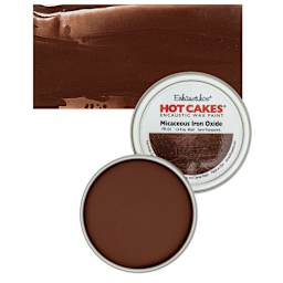 Enkaustikos Hot Cakes Encaustic Wax Paint - Micaceous Iron Oxide, 45 ml tin and swatch