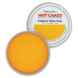 Enkaustikos Hot Cakes Encaustic Paint - Cadmium Yellow Deep, 45 ml tin