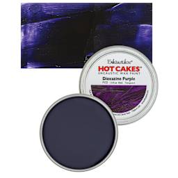 Enkaustikos Hot Cakes Encaustic Wax Paint - Dioxazine Purple, 45 ml tin and swatch