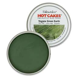Enkaustikos Hot Cakes Encaustic Paint - Vagone Green Earth, 45 ml tin