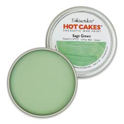 Enkaustikos Hot Cakes Encaustic Paint - Sage Green, 45 ml tin