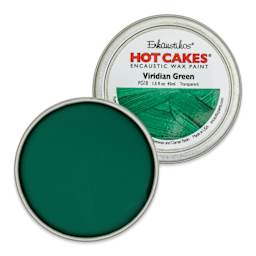 Enkaustikos Hot Cakes Encaustic Paint - Viridian Green, 45 ml tin