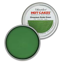 Enkaustikos Hot Cakes Encaustic Paint - Chromium Oxide Green, 45 ml tin