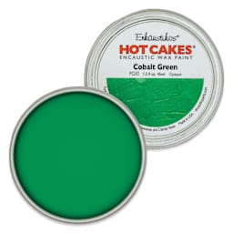 Enkaustikos Hot Cakes Encaustic Paint - Cobalt Green, 45 ml tin