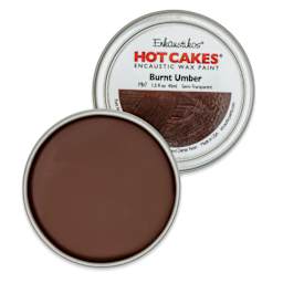 Enkaustikos Hot Cakes Encaustic Paint - Burnt Umber, 45 ml tin