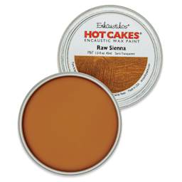 Enkaustikos Hot Cakes Encaustic Paint - Raw Sienna, 45 ml tin