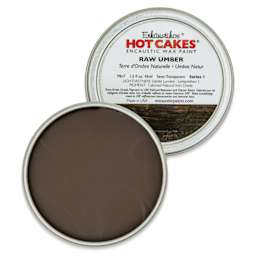 Enkaustikos Hot Cakes Encaustic Paint - Raw Umber, 45 ml tin