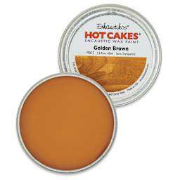 Enkaustikos Hot Cakes Encaustic Paint - Golden Brown, 45 ml tin