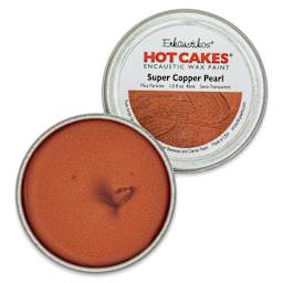 Enkaustikos Hot Cakes Encaustic Paint - Super Copper Pearl, 45 ml tin