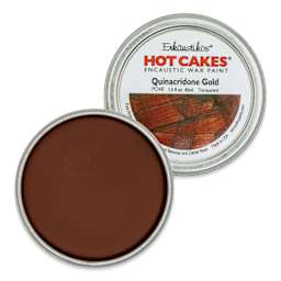 Enkaustikos Hot Cakes Encaustic Paint - Quinacridone Gold, 45 ml tin