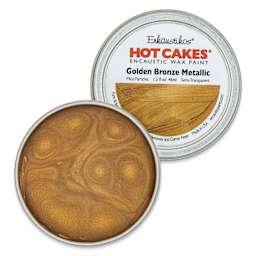 Enkaustikos Hot Cakes Encaustic Paint - Golden Bronze Metallic, 45 ml tin