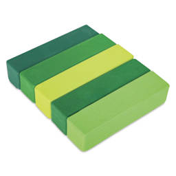 Enkaustikos Hot Sticks Encaustic Paints - Set of 5, Keane's Greens, 13 ml