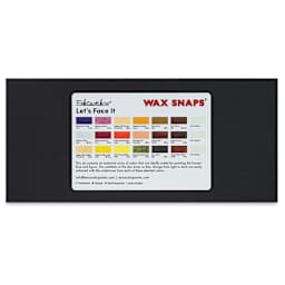 Enkaustikos Wax Snaps Encaustic Paints - Top of package of Lets Face It set showing colors
