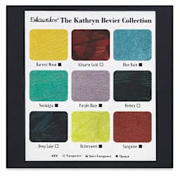 Enkaustikos Wax Snaps Encaustic Paints - Kathryn Bevier Set of 9, Color chart.