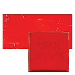 Enkaustikos Wax Snaps Encaustic Paint - Naphthol Red, 40 ml snaps and swatch