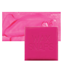 Enkaustikos Wax Snaps Encaustic Paint - Fluorescent Pink, 40 ml snaps and swatch