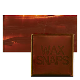 Enkaustikos Wax Snaps Encaustic Paint - Transparent Red Earth, 40 ml snaps and swatch