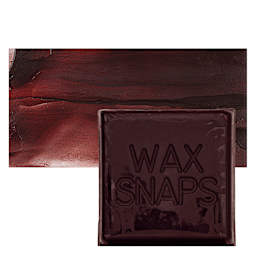 Enkaustikos Wax Snaps Encaustic Paint - Perelyn Maroon, 40 ml snaps and swatch