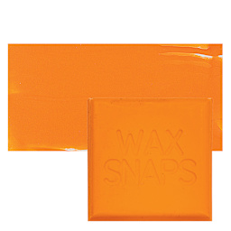 Enkaustikos Wax Snaps Encaustic Paint - Cadmium Orange, 40 ml snaps and swatch