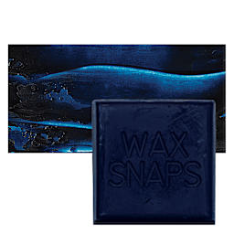 Enkaustikos Wax Snaps Encaustic Paint - Prussian Blue, 40 ml snaps and swatch