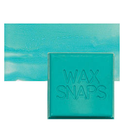 Enkaustikos Wax Snaps Encaustic Paint - Opal Aquamarine, 40 ml snaps and swatch