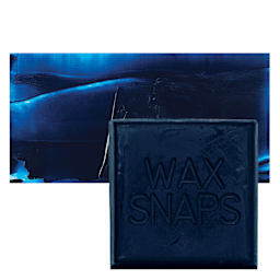 Enkaustikos Wax Snaps Encaustic Paint - Phthalo Blue Red Shade, 40 ml  snaps and swatch