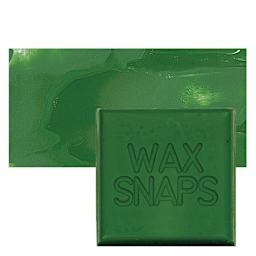 Enkaustikos Wax Snaps Encaustic Paint - Chromium Oxide Green, 40 ml snaps and swatch