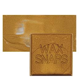 Enkaustikos Wax Snaps Encaustic Paint - Golden Bronze Metallic, 40 ml snaps and swatch