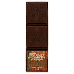 Enkaustikos Wax Snaps Encaustic Paints - Quinacridone Gold, 40 ml cake front of package