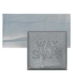 Enkaustikos Wax Snaps Encaustic Paint - Super Silver Pearl, 40 ml snaps and swatch