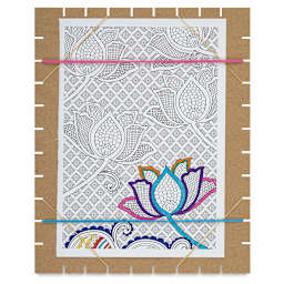 Richeson Coloring Page Panel - Shown vertically with picture attached and partially colored