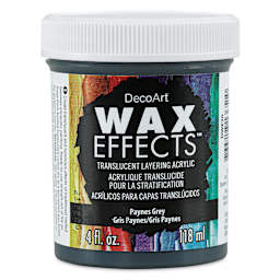 DecoArt Wax Effects Acrylic Paint - Paynes Grey, 4 oz Jar (Front)