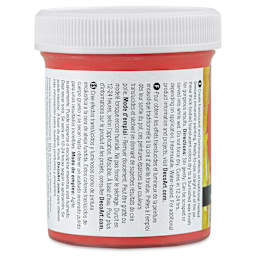 DecoArt Wax Effects Acrylic Paint - Cadmium Red Hue, 4 oz Jar (Back)
