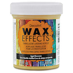 DecoArt Wax Effects Acrylic Paint - Aged Beeswax, 4 oz Jar (Front)